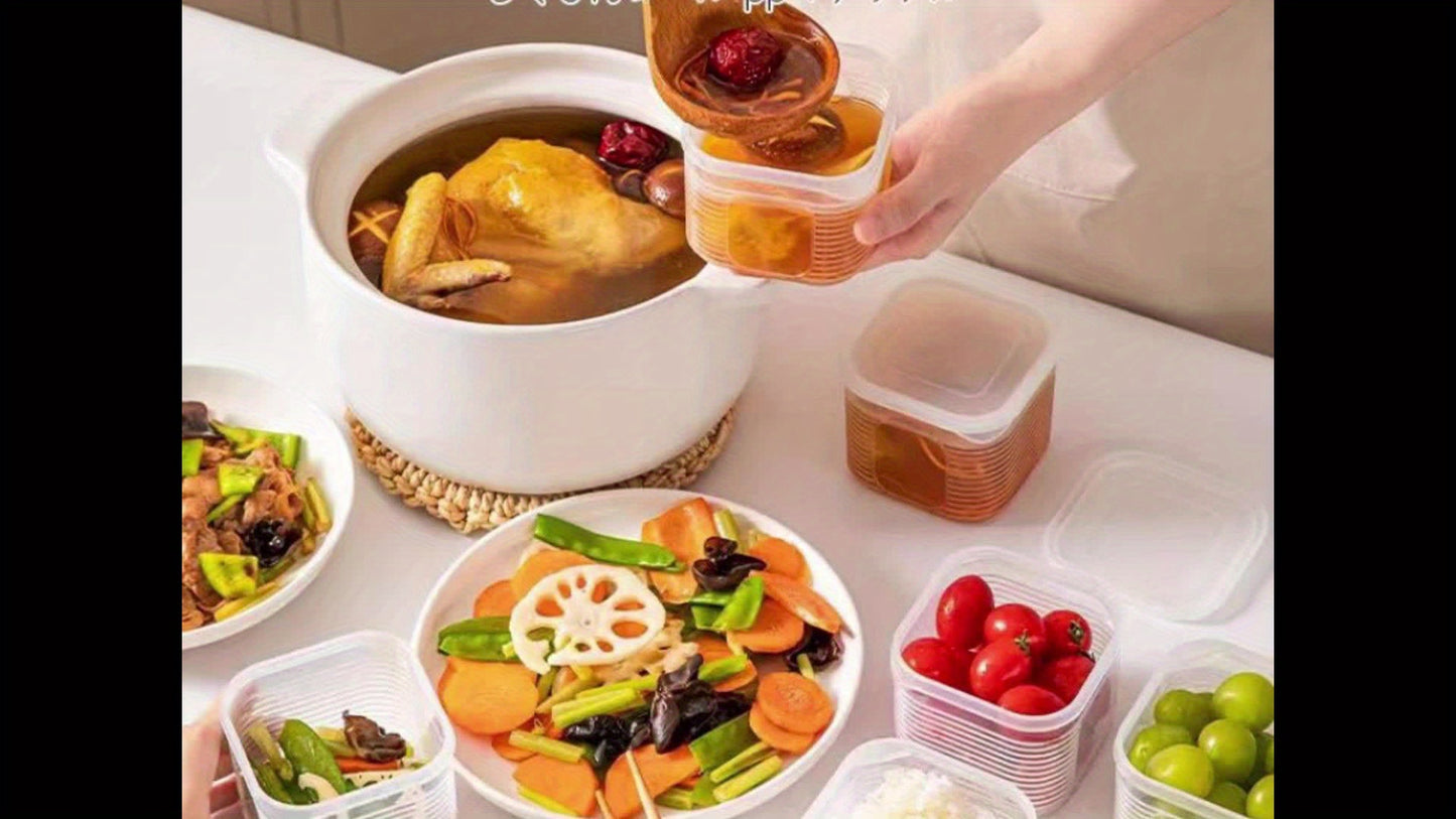 8pcs Transparent Food Storage Containers Set