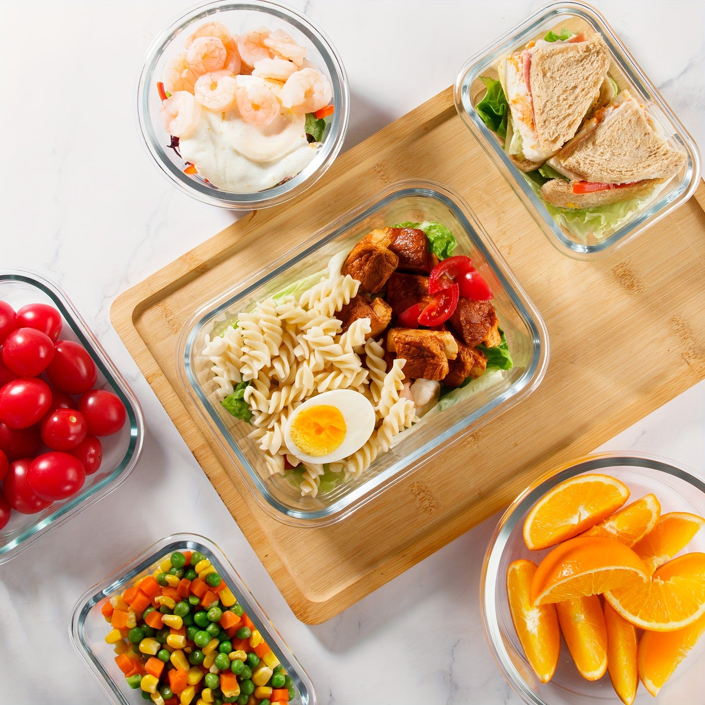 Borosilicate Glass Food Storage Containers Set