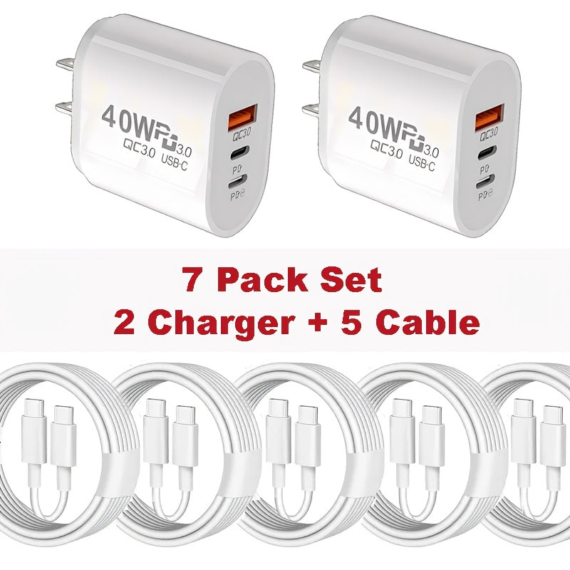 Fast Charging 40W USB C Wall Charger