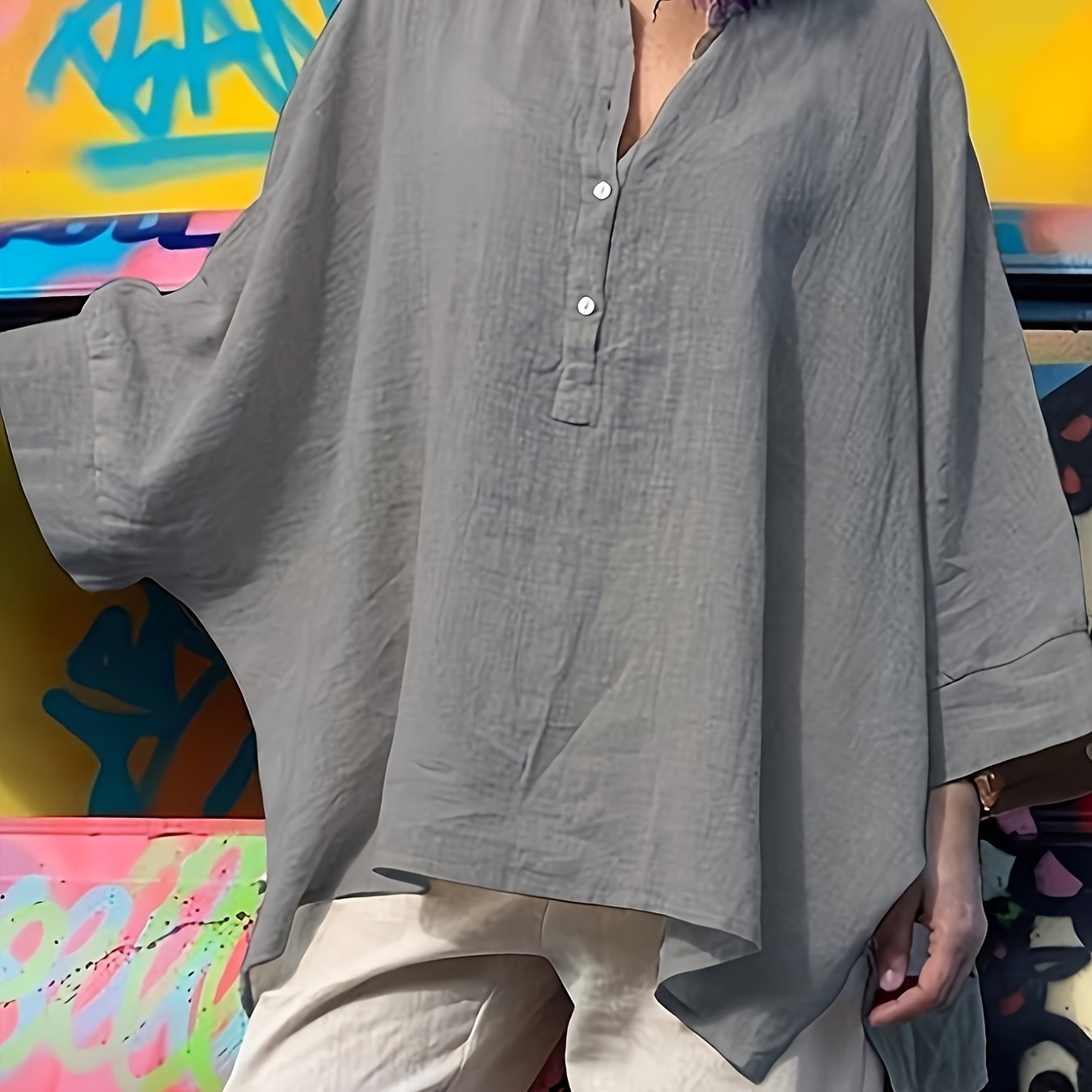Chic Summer Cotton Loose Tops for Women
