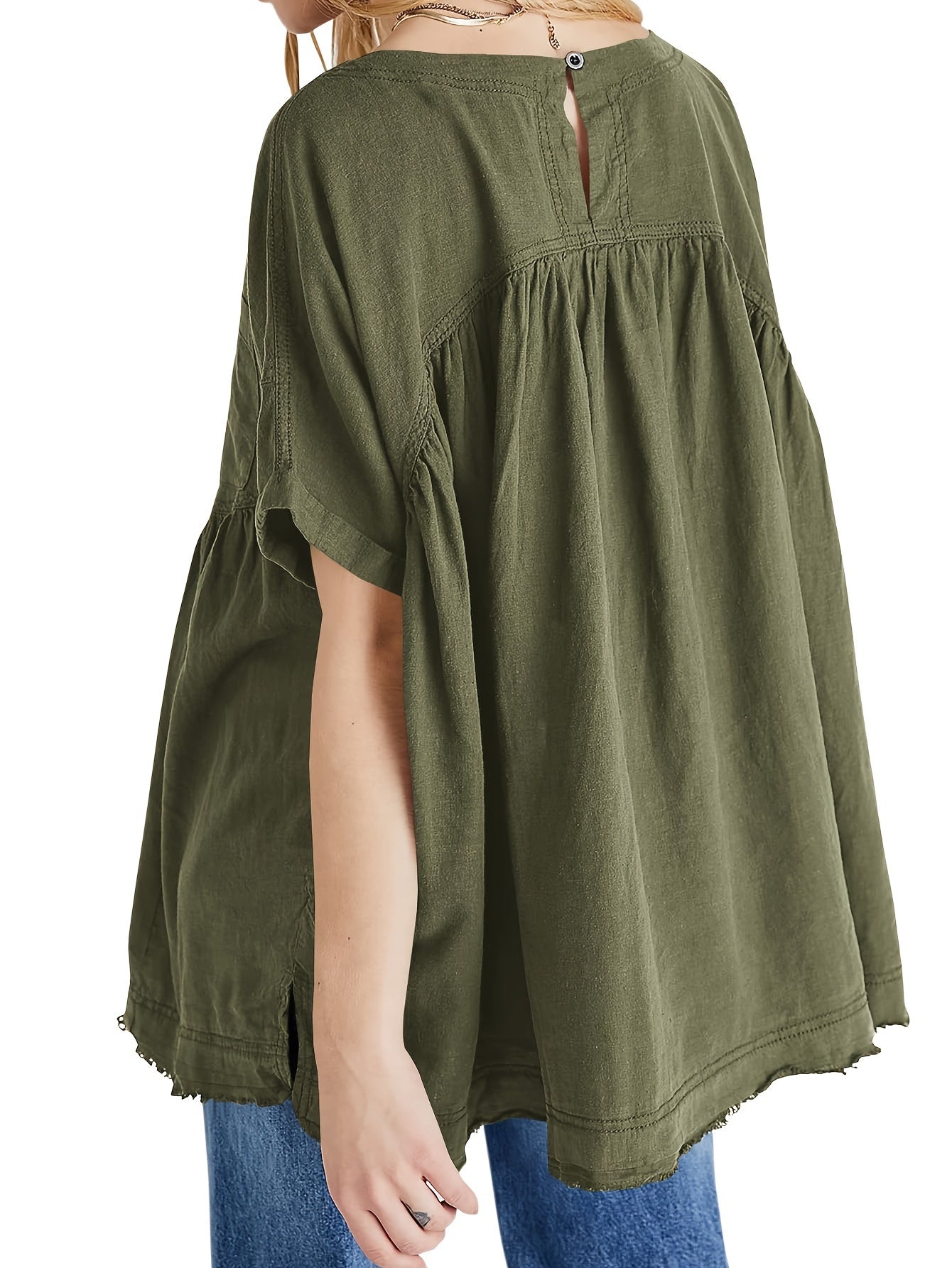 Plus Size Summer Babydoll Tops for Women