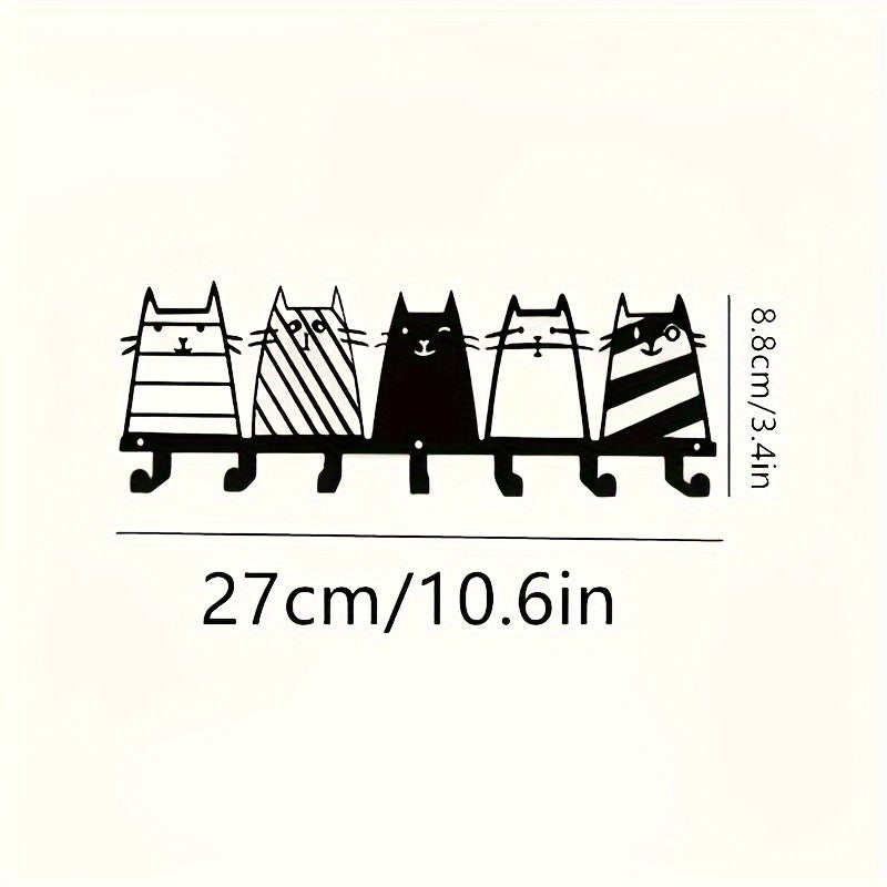 Fashion Cat Metal Wall Art Hooks