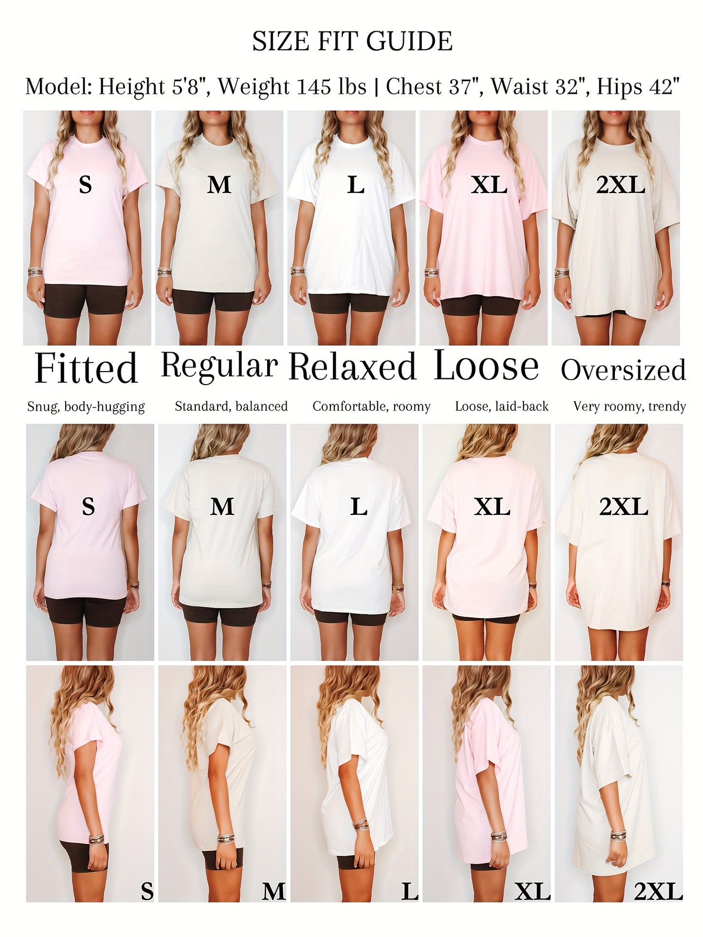 5-Pack Women's Cotton Casual T-Shirts
