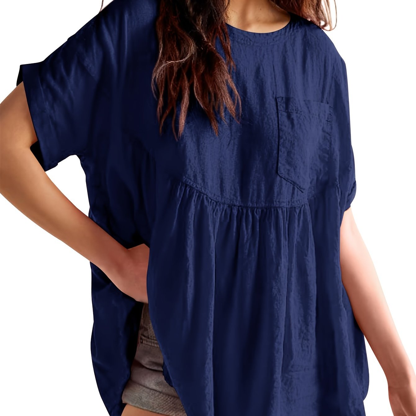 Plus Size Summer Babydoll Tops for Women