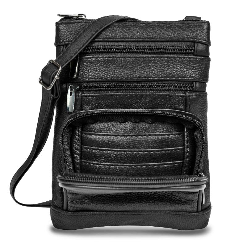 Genuine Leather Crossbody Handbag in Multiple Colors
