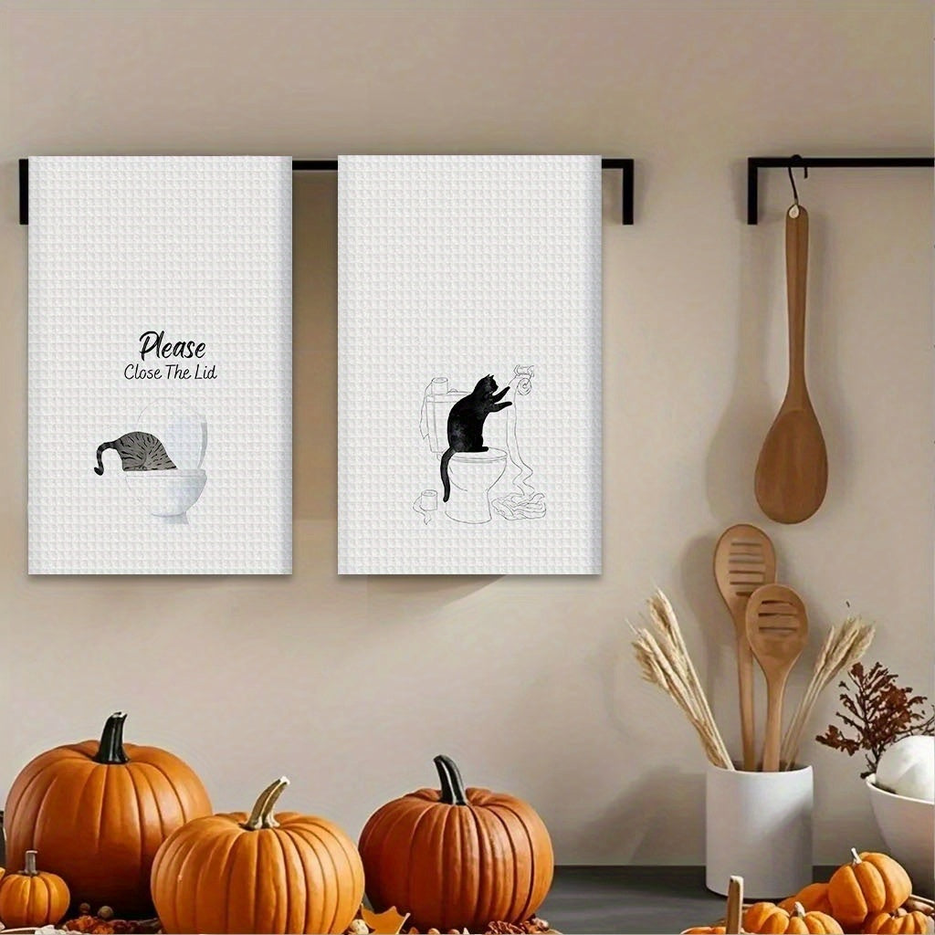 Funny Cat Bathroom Towels Gift Set