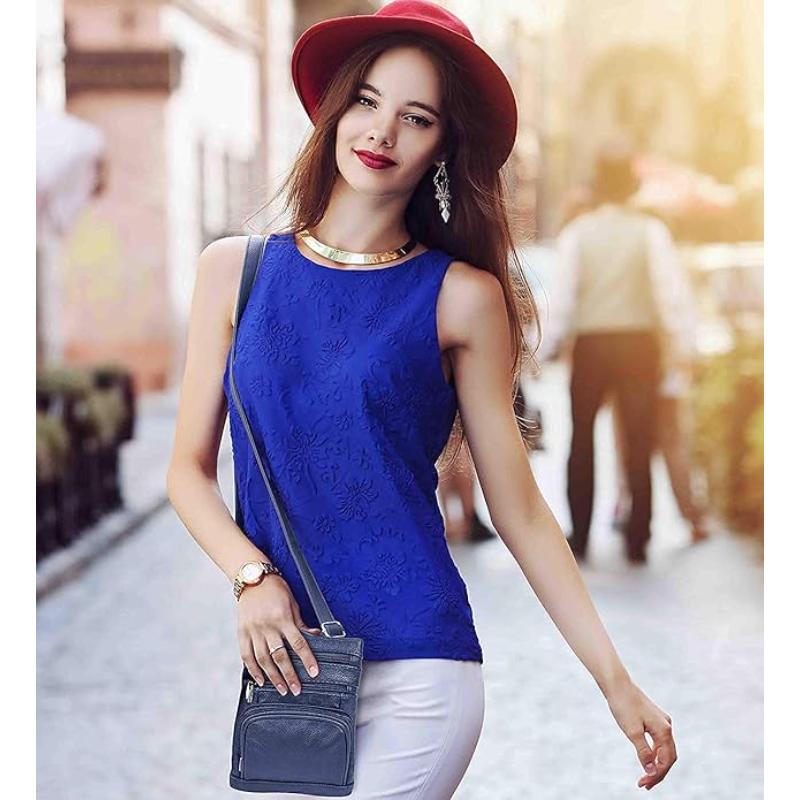 Genuine Leather Crossbody Handbag in Multiple Colors