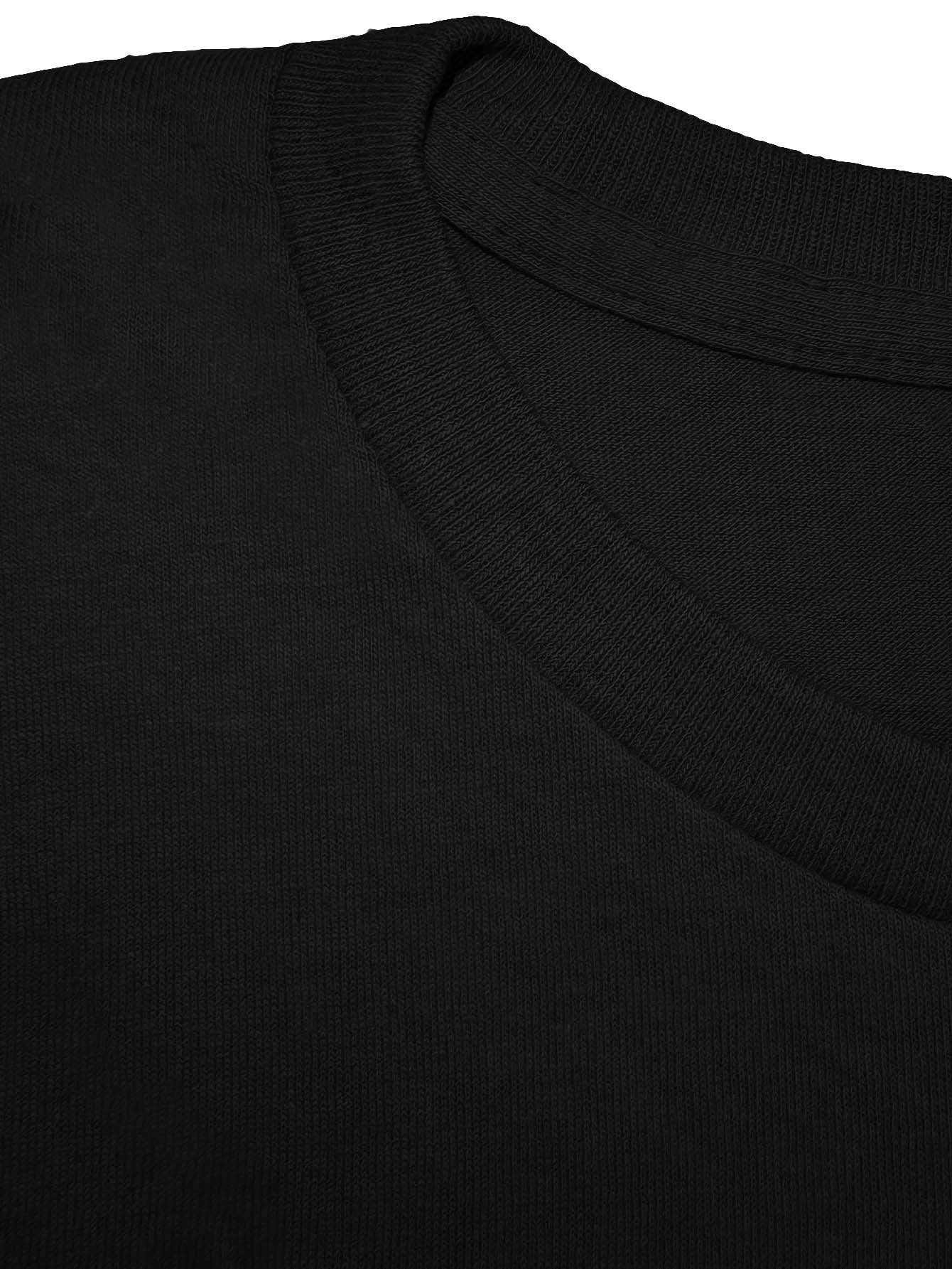 Women's Black Cotton Comfort Fit T-Shirt