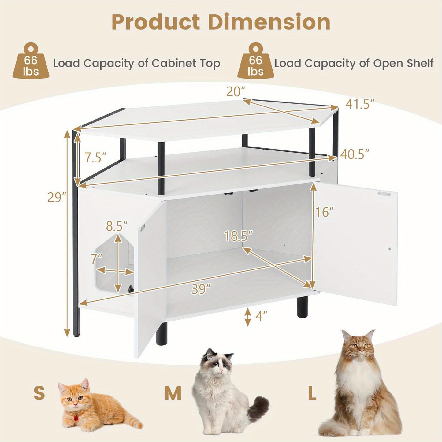 MULTIGOT Double Door Cat Litter Box