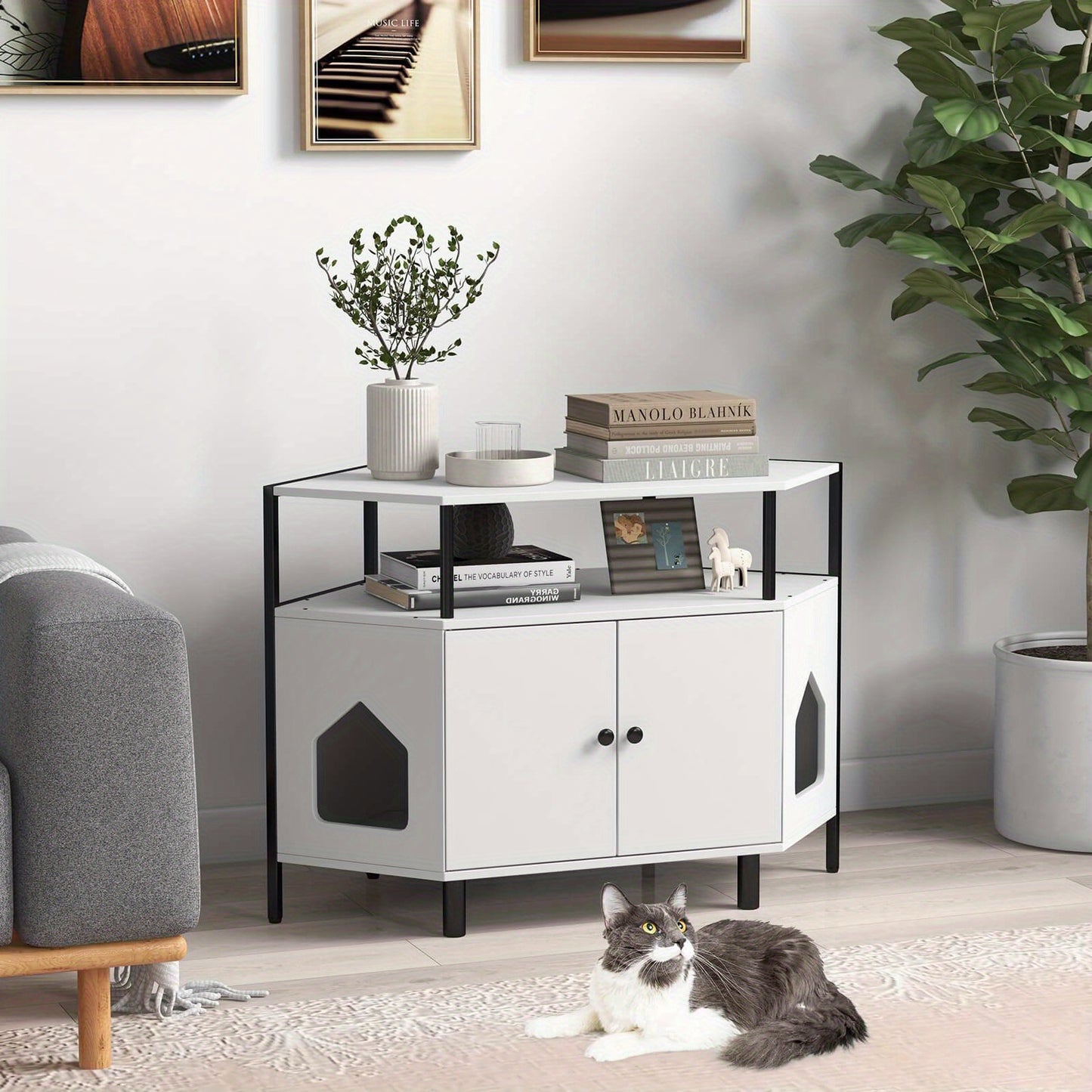 MULTIGOT Double Door Cat Litter Box