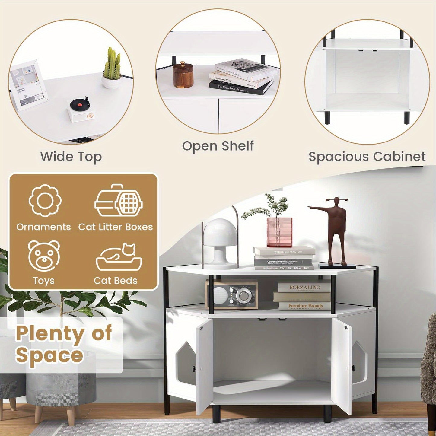 MULTIGOT Double Door Cat Litter Box