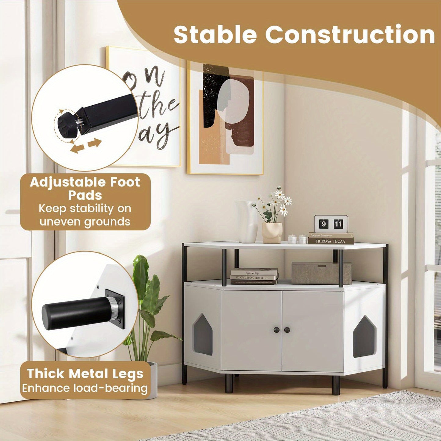 MULTIGOT Double Door Cat Litter Box