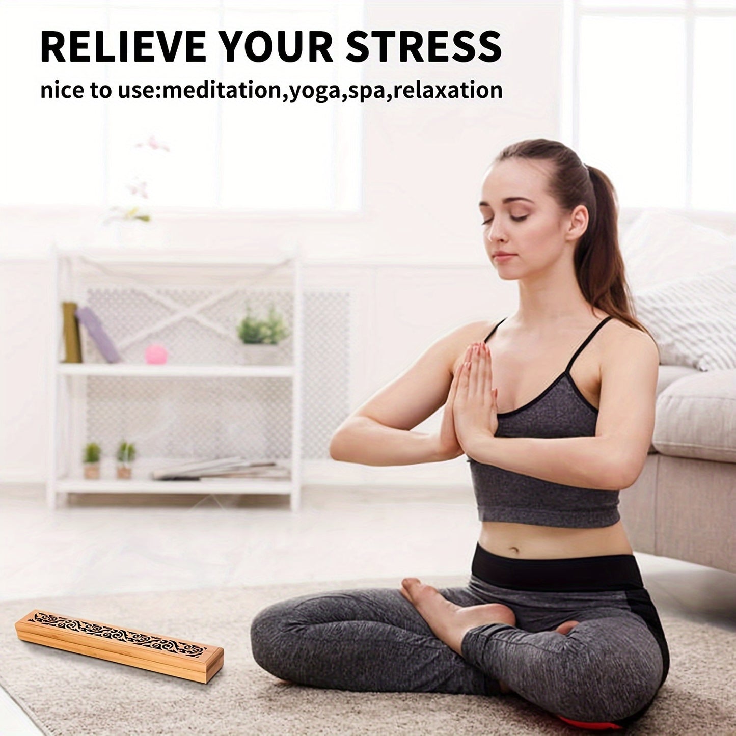 Wooden Incense Rack for Meditation and Yoga