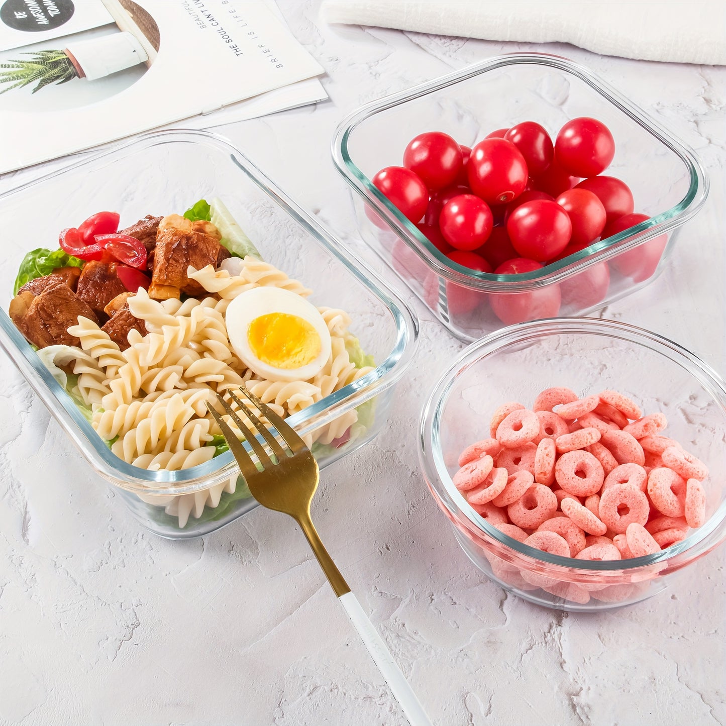 Borosilicate Glass Food Storage Containers Set