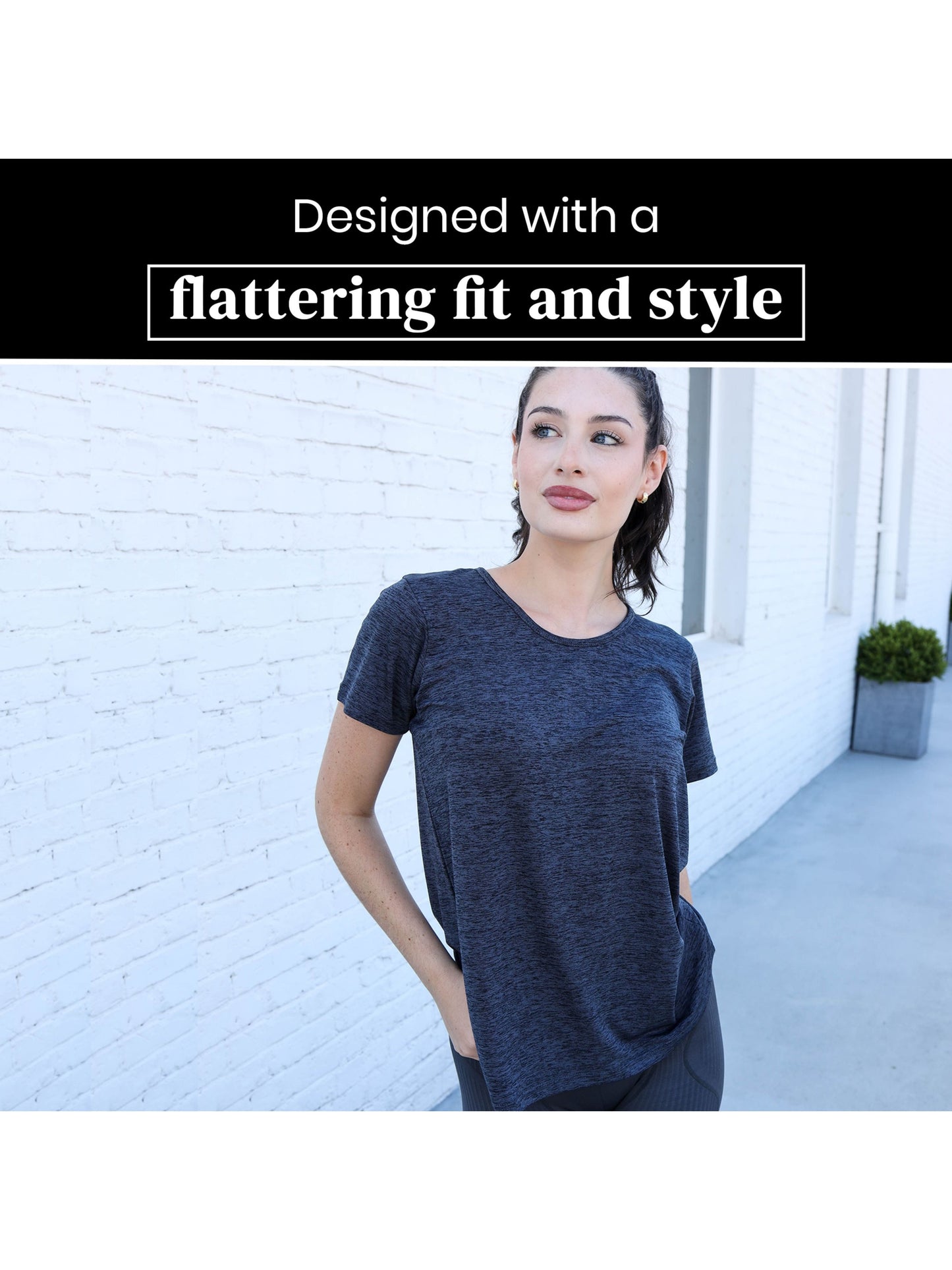 Women's Quick Dry Activewear T Shirts 5 Pack
