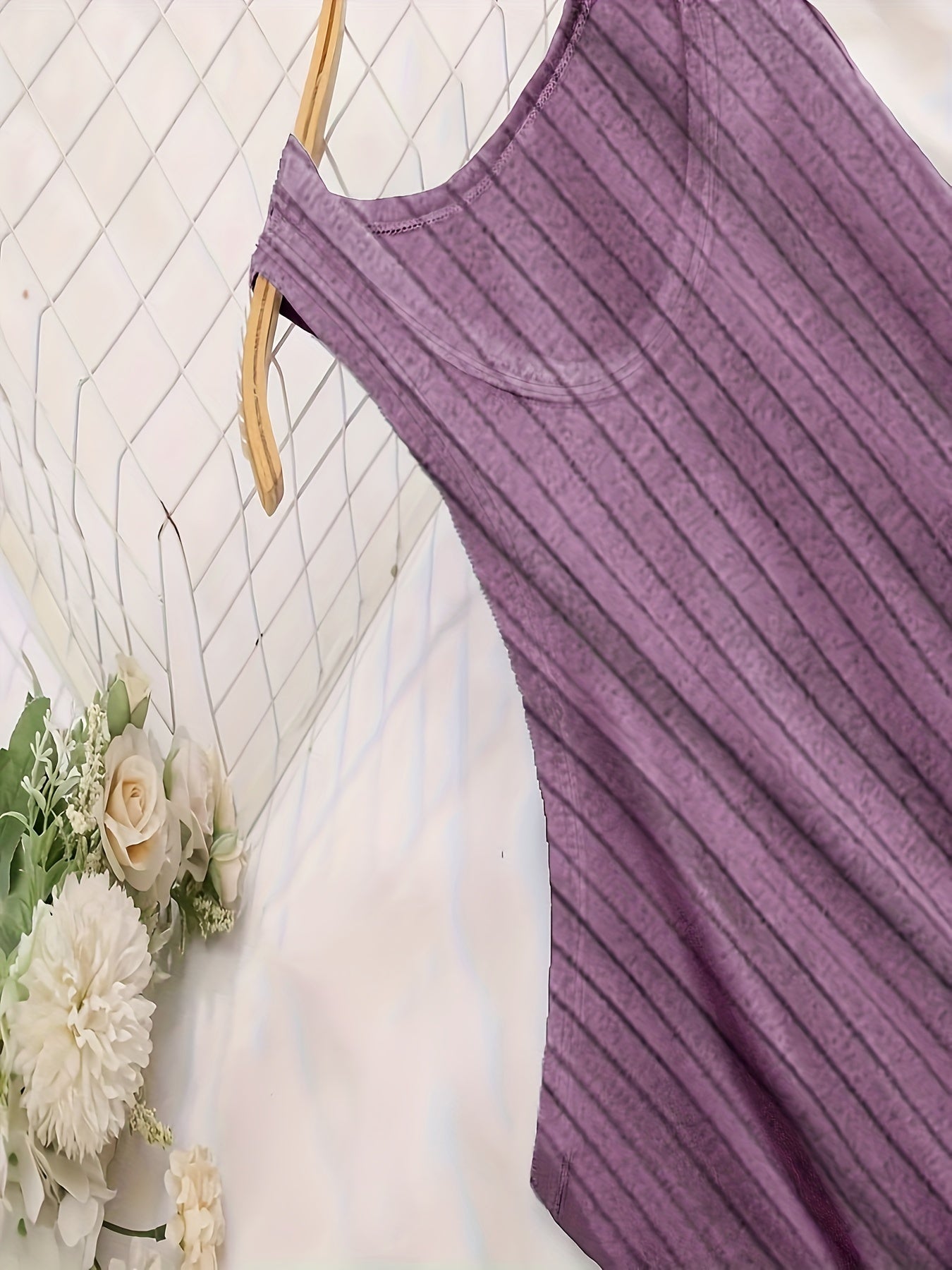 Large Three-Piece Ribbed Vest Set