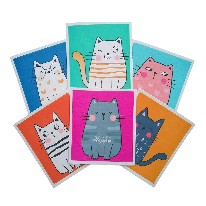 Swedish Dishcloths 6 Pack Reusable Kitchen Towels