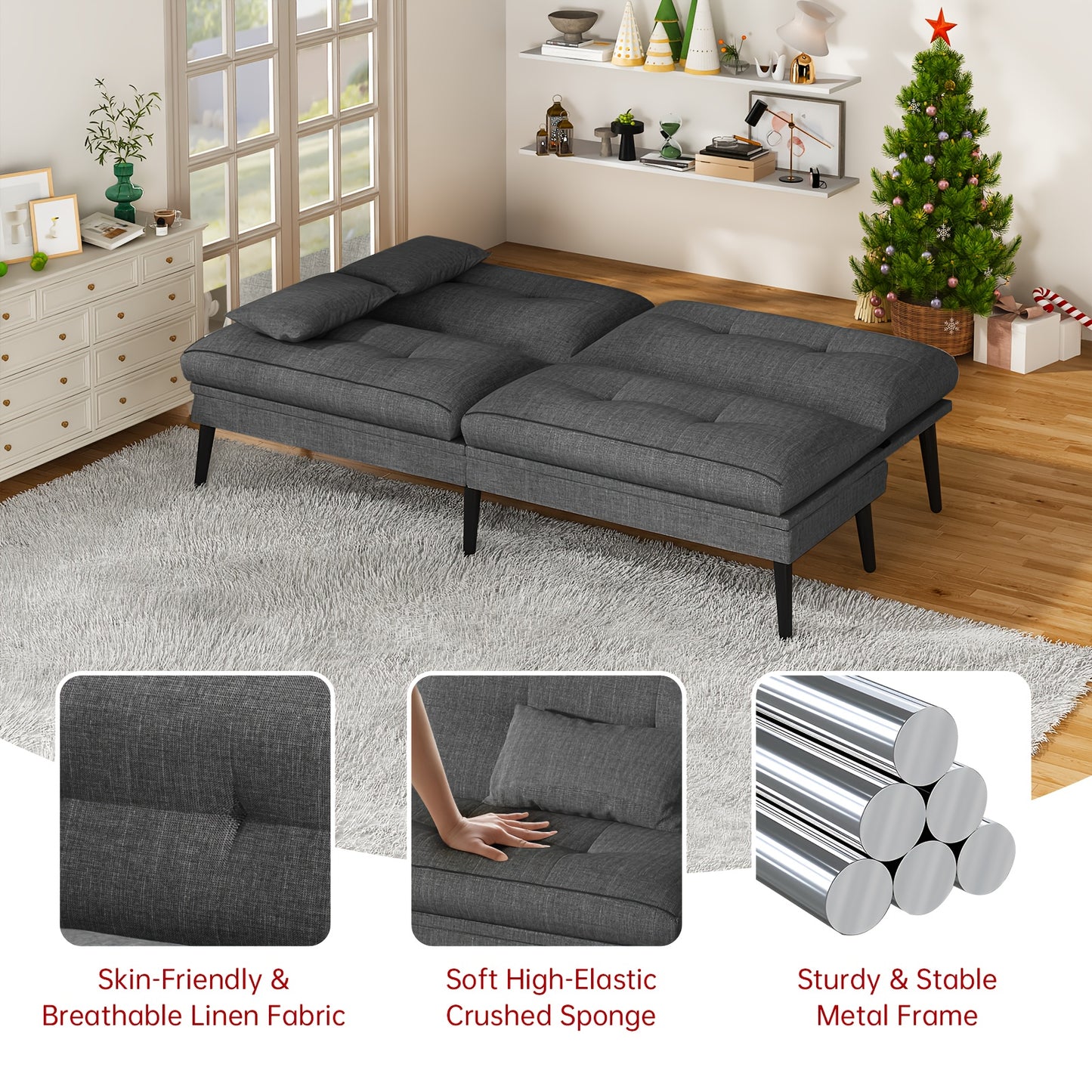 Dual-Purpose Sofa Bed for Small Spaces