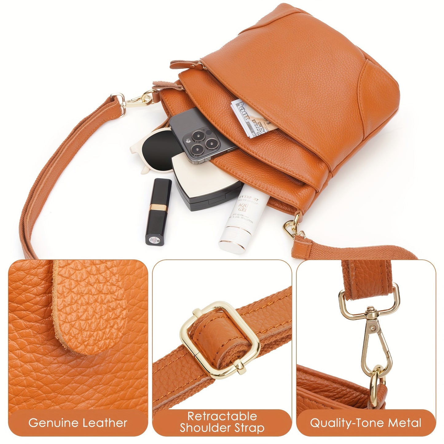 Premium Leather Crossbody Bag for All Occasions