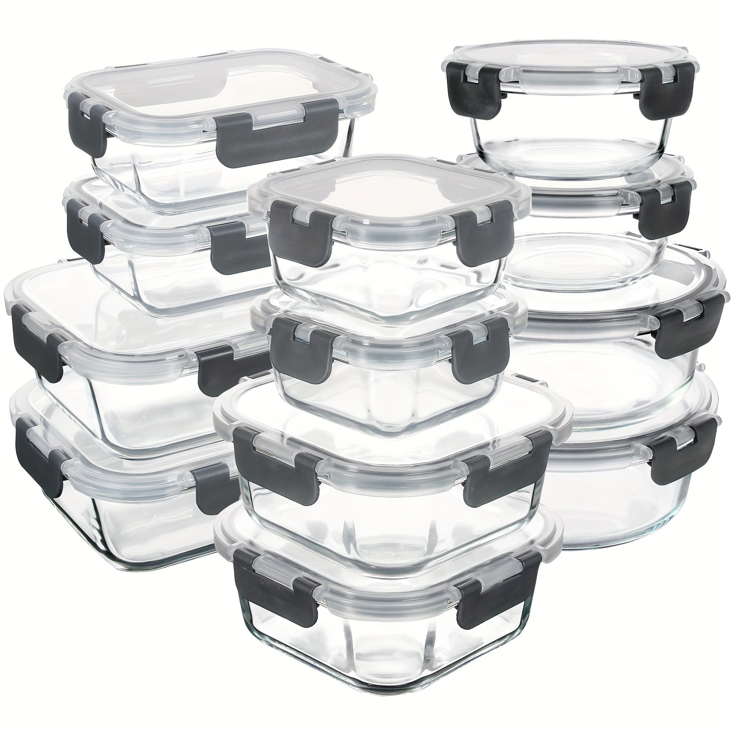 Borosilicate Glass Food Storage Containers Set