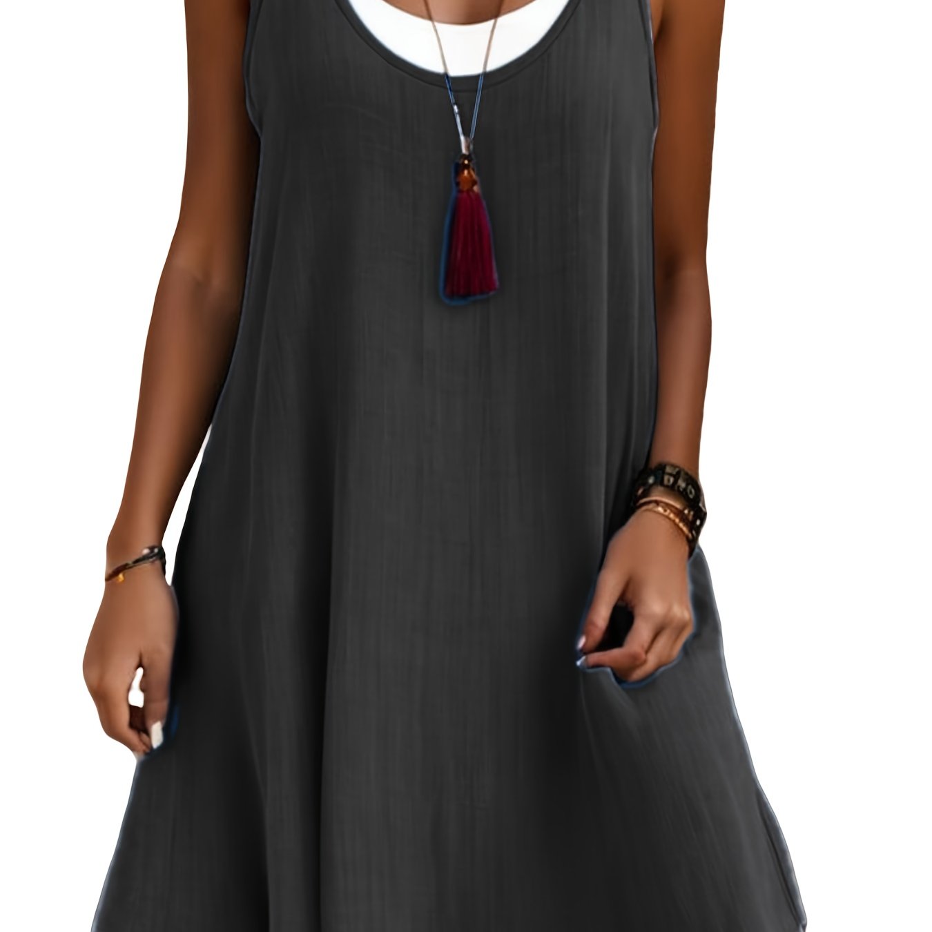 Plus Size Casual Loose Linen Dress