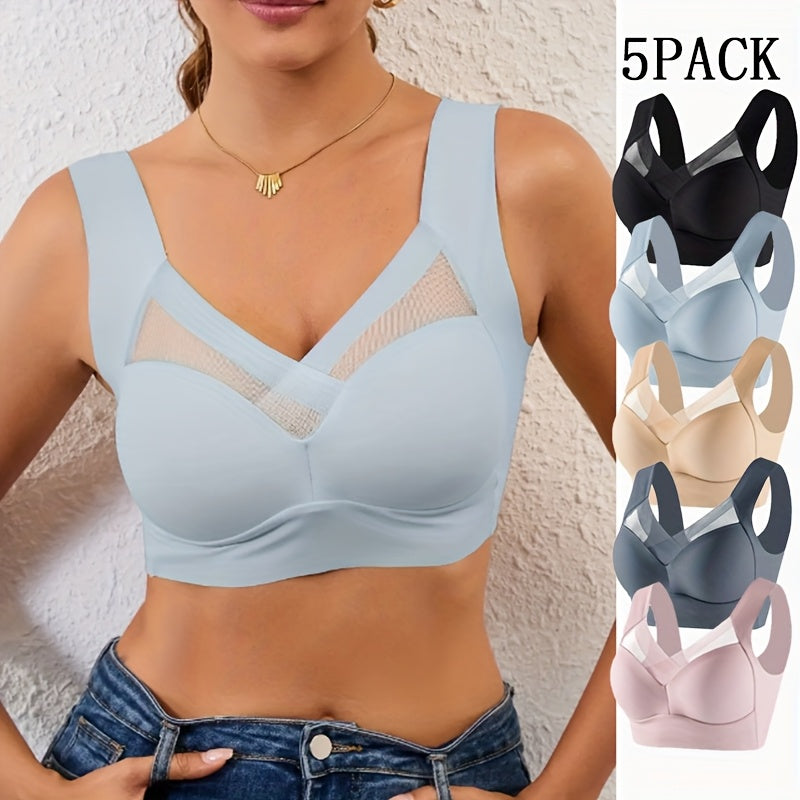 Wireless Sports Bra 5 Pack for Women