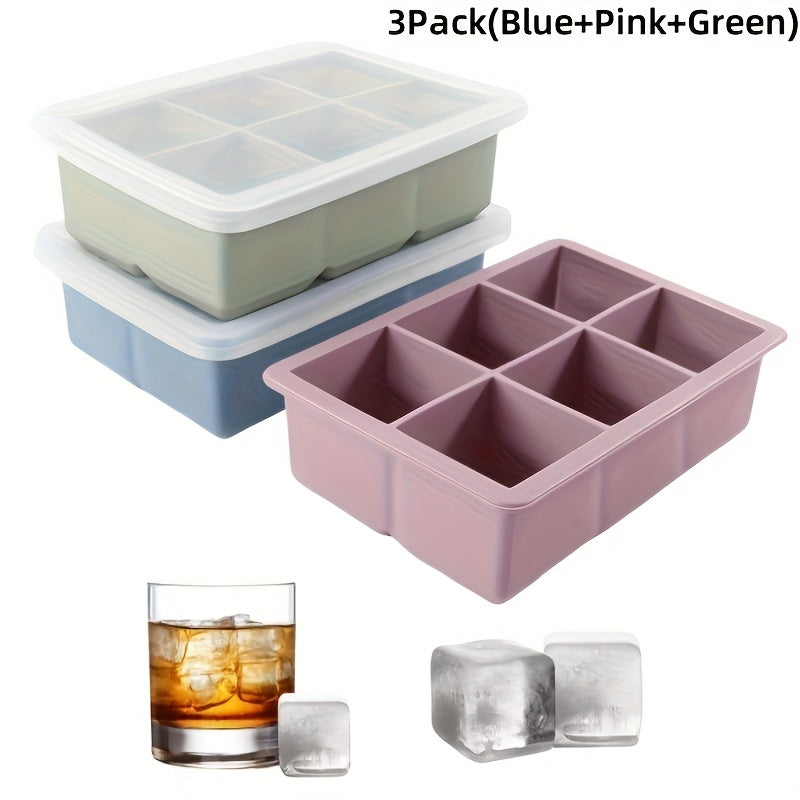 Silicone Ice Cube Tray Set With Lid