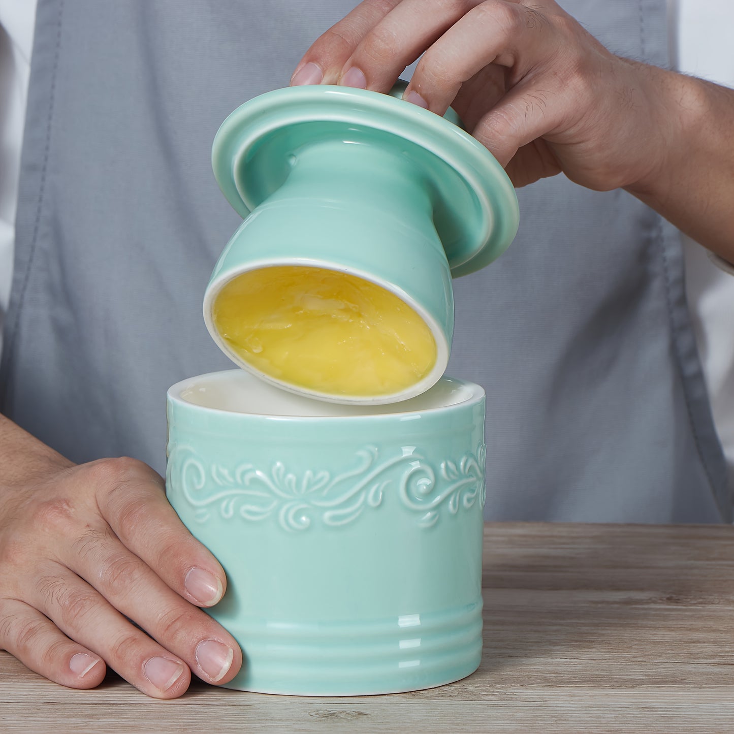 Ceramic Butter Keeper With Lid