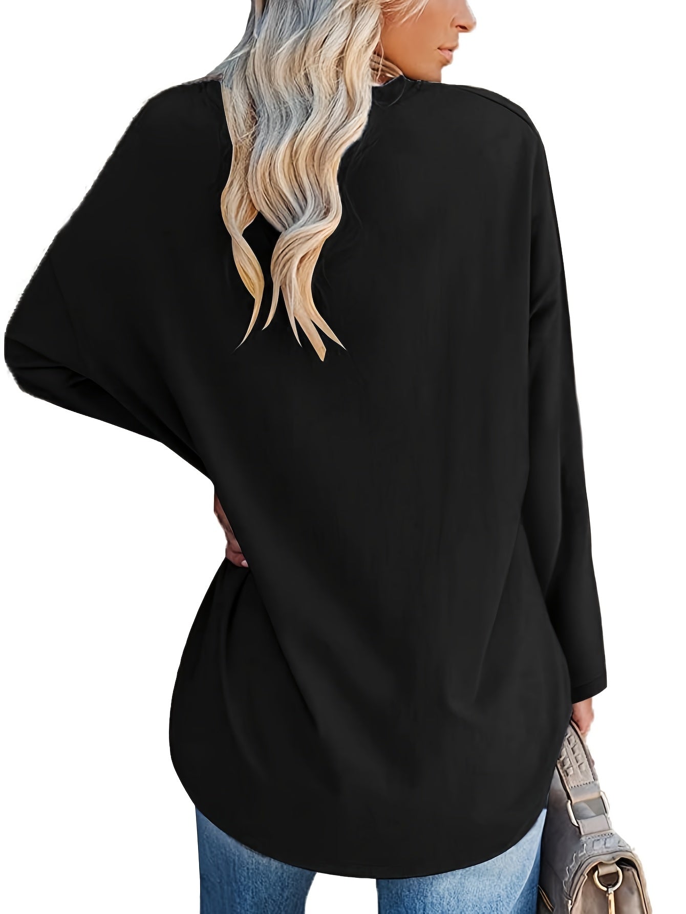 Women's Oversized Long Sleeve Tunic Tee