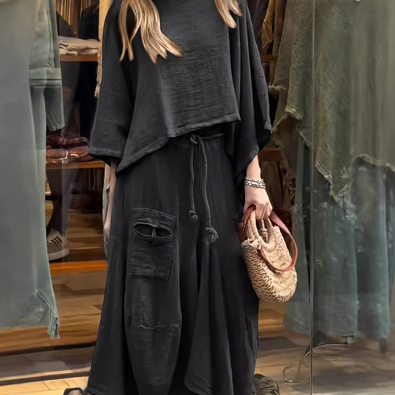 Plus Size Women’s Fashion 2pcs Outfit Set