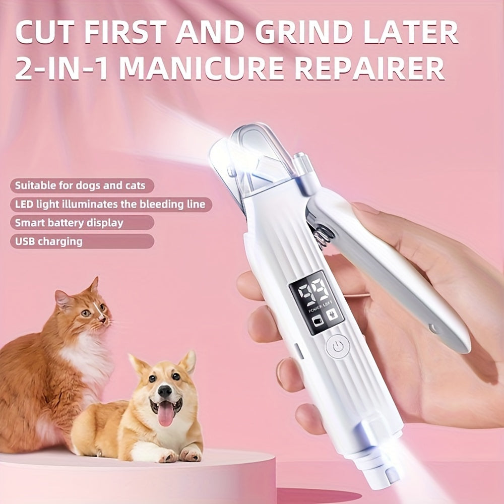 Rechargeable LED Pet Nail Grinder Tool