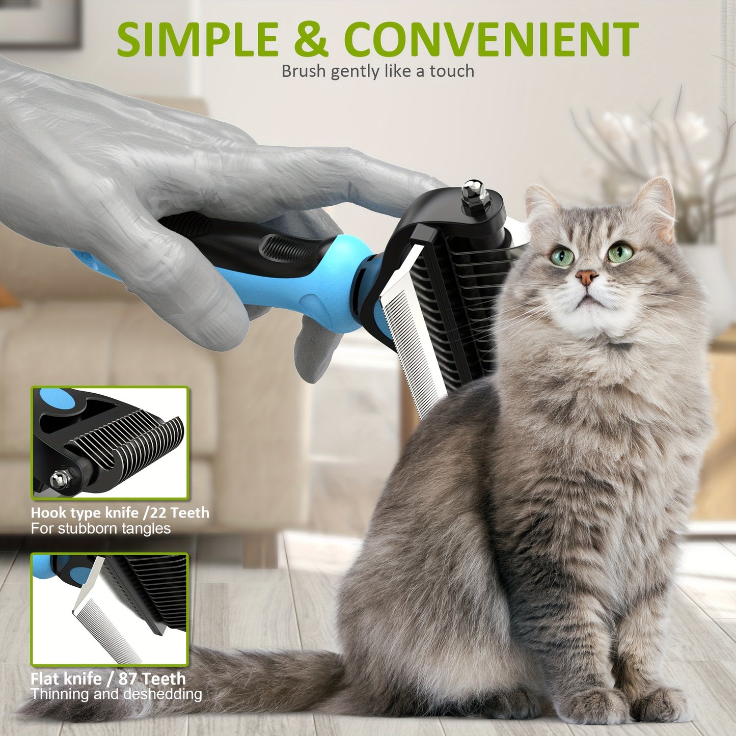Stainless Steel Dog Grooming Brush Tool