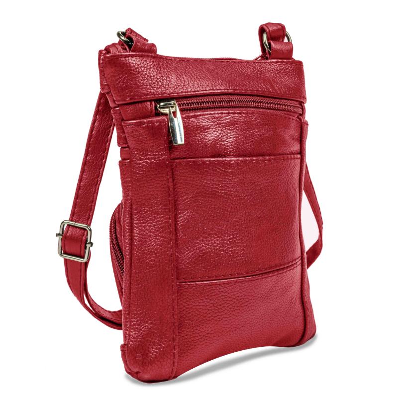 Genuine Leather Crossbody Handbag in Multiple Colors