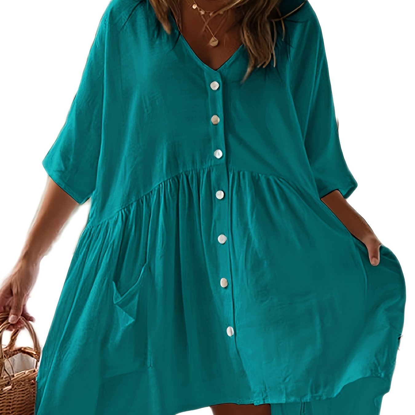 Chic Loose-Fitting Beach Coverup Dress
