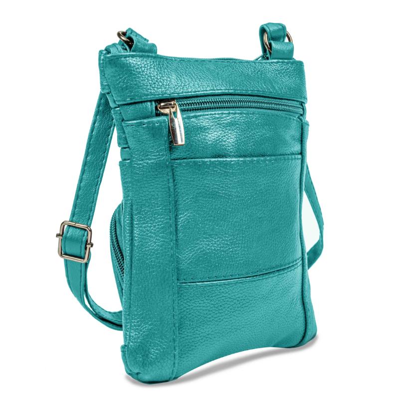 Genuine Leather Crossbody Handbag in Multiple Colors