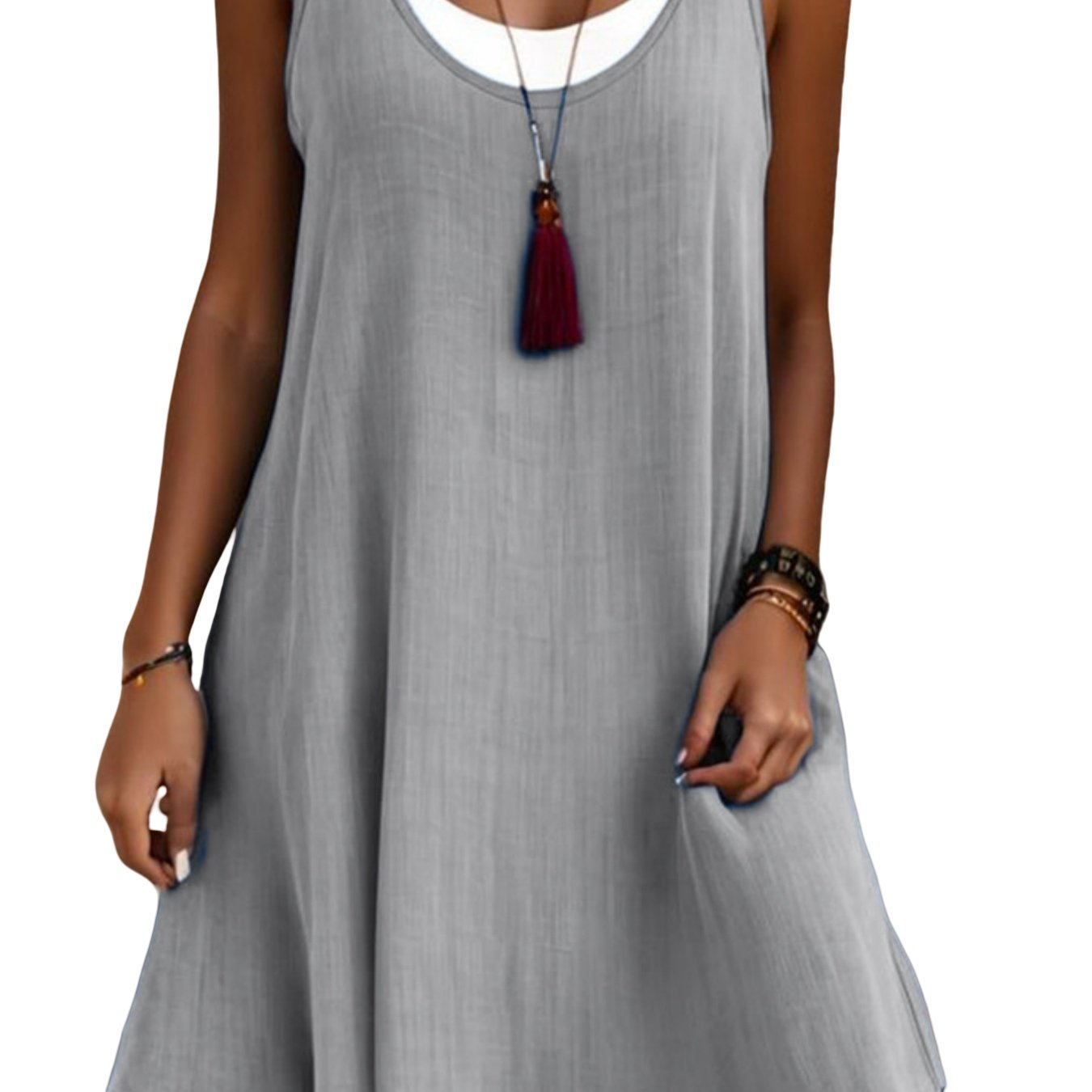 Plus Size Casual Loose Linen Dress