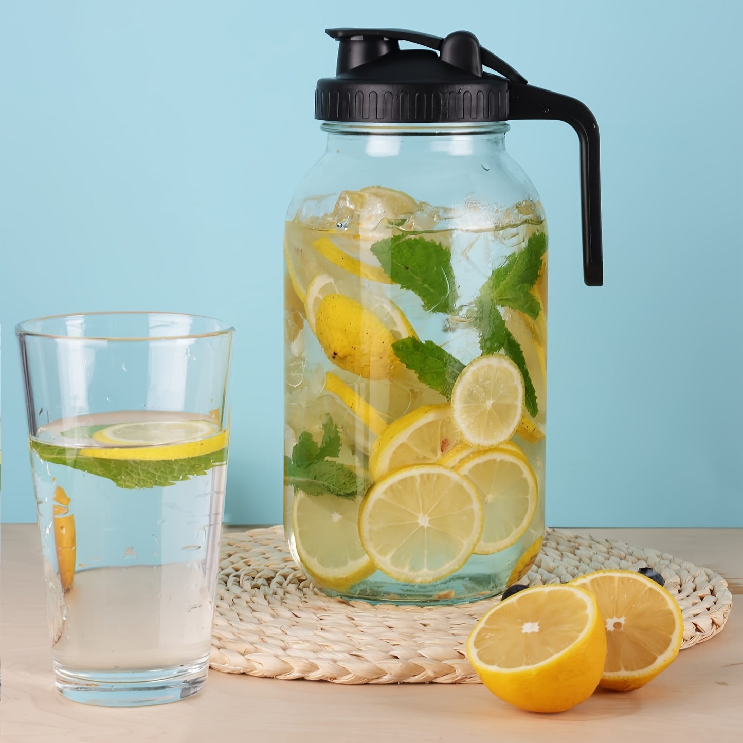 Sun Tea Glass Jar Set for Cold Beverages