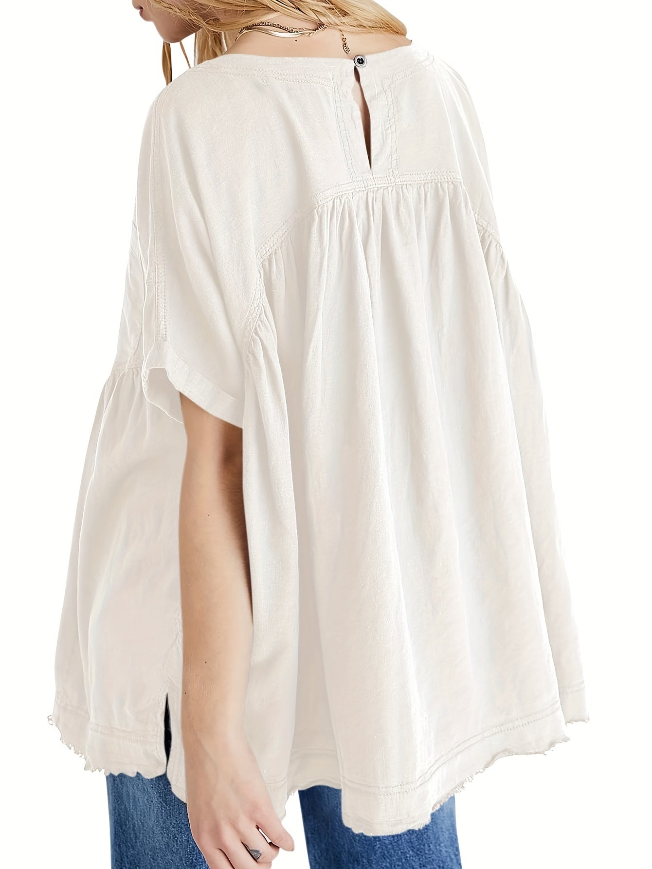 Plus Size Summer Babydoll Tops for Women