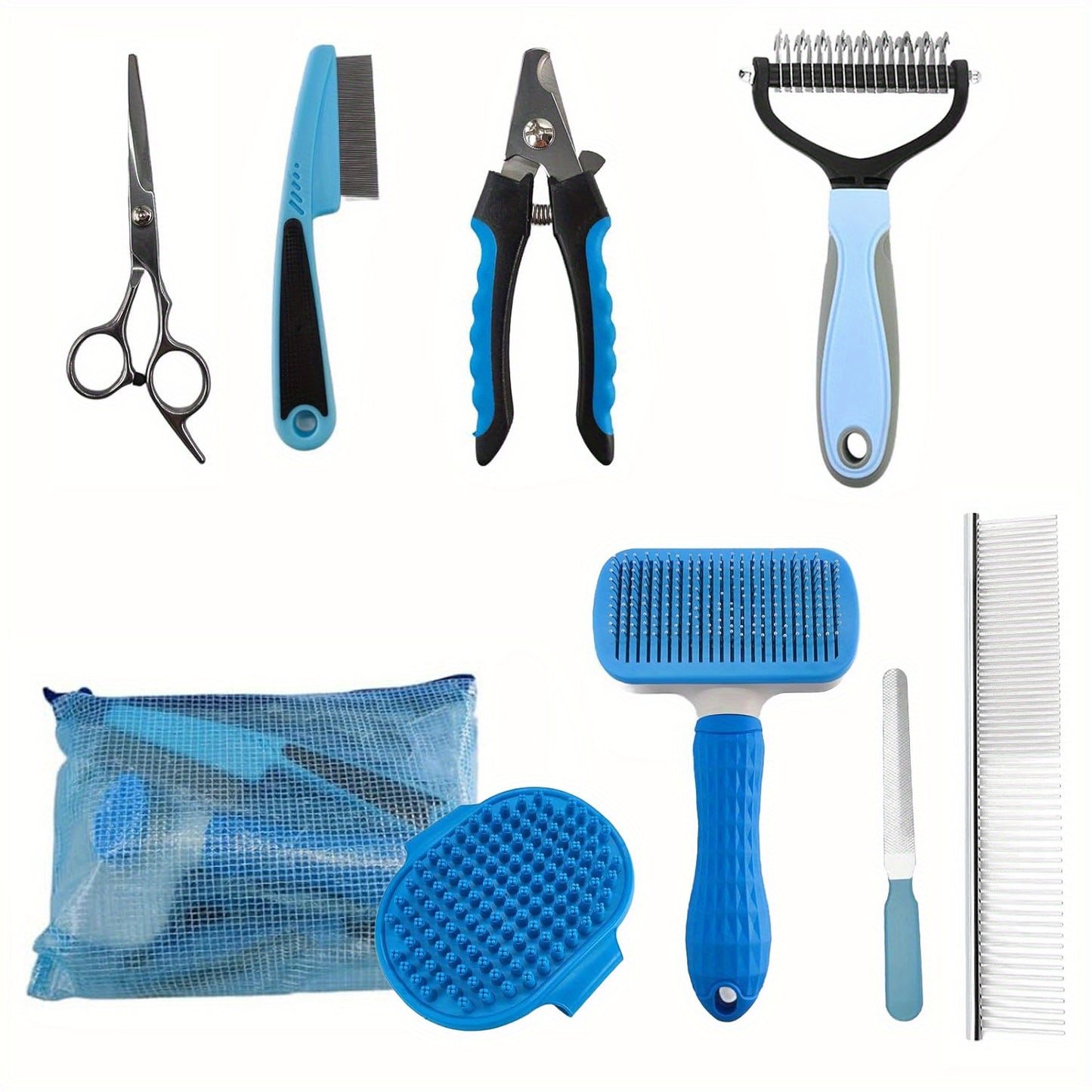 8 Piece Dog Grooming Brush Set