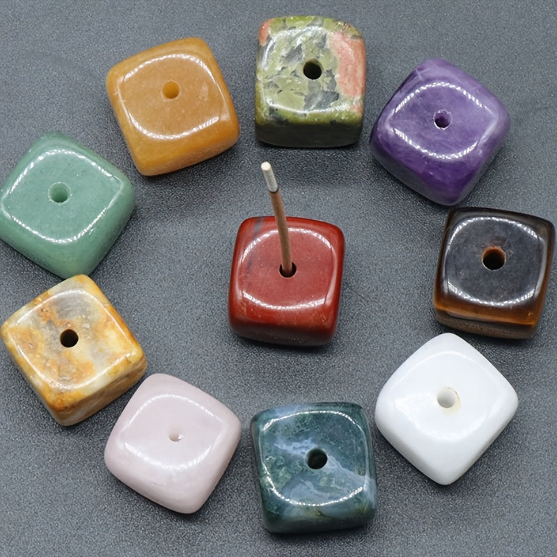 Natural Crystal Agate Incense Holders Set