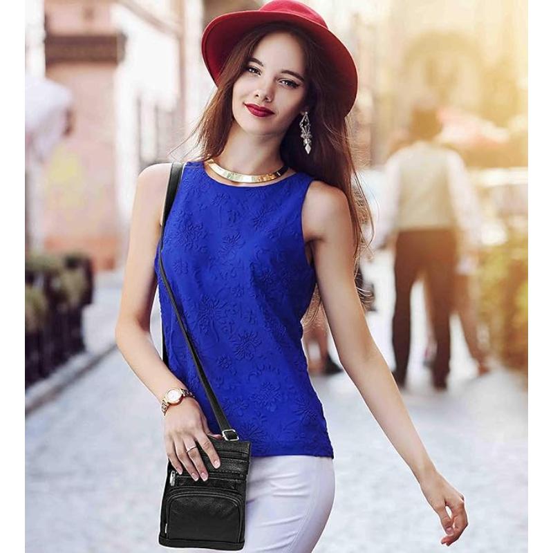 Genuine Leather Crossbody Handbag in Multiple Colors
