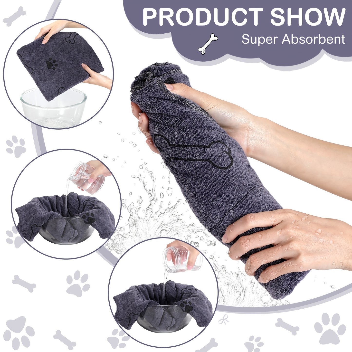 Microfiber Pet Towels for Dogs and Cats