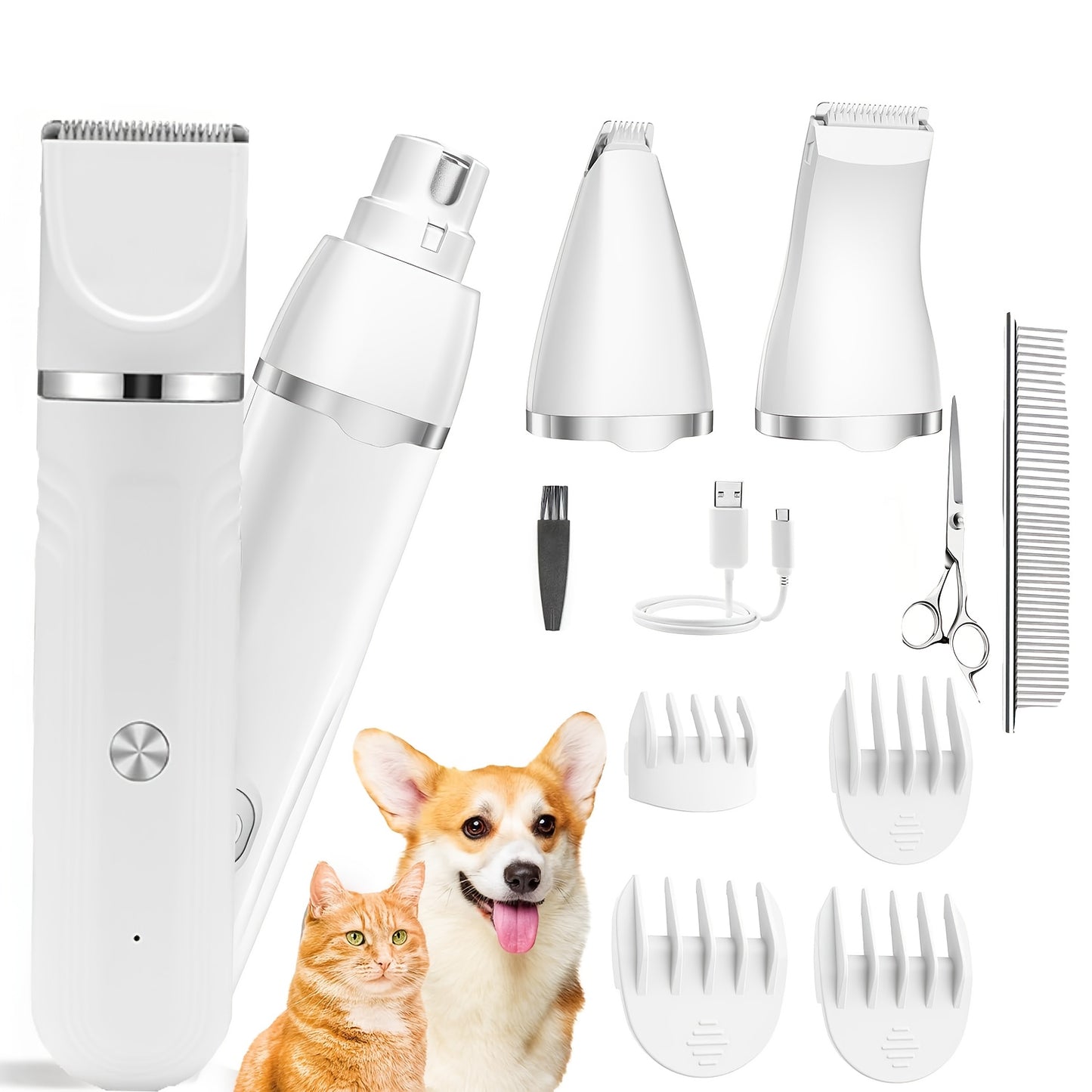 Cordless Electric Pet Trimmer with Nail Grinder