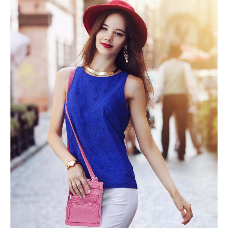 Genuine Leather Crossbody Handbag in Multiple Colors