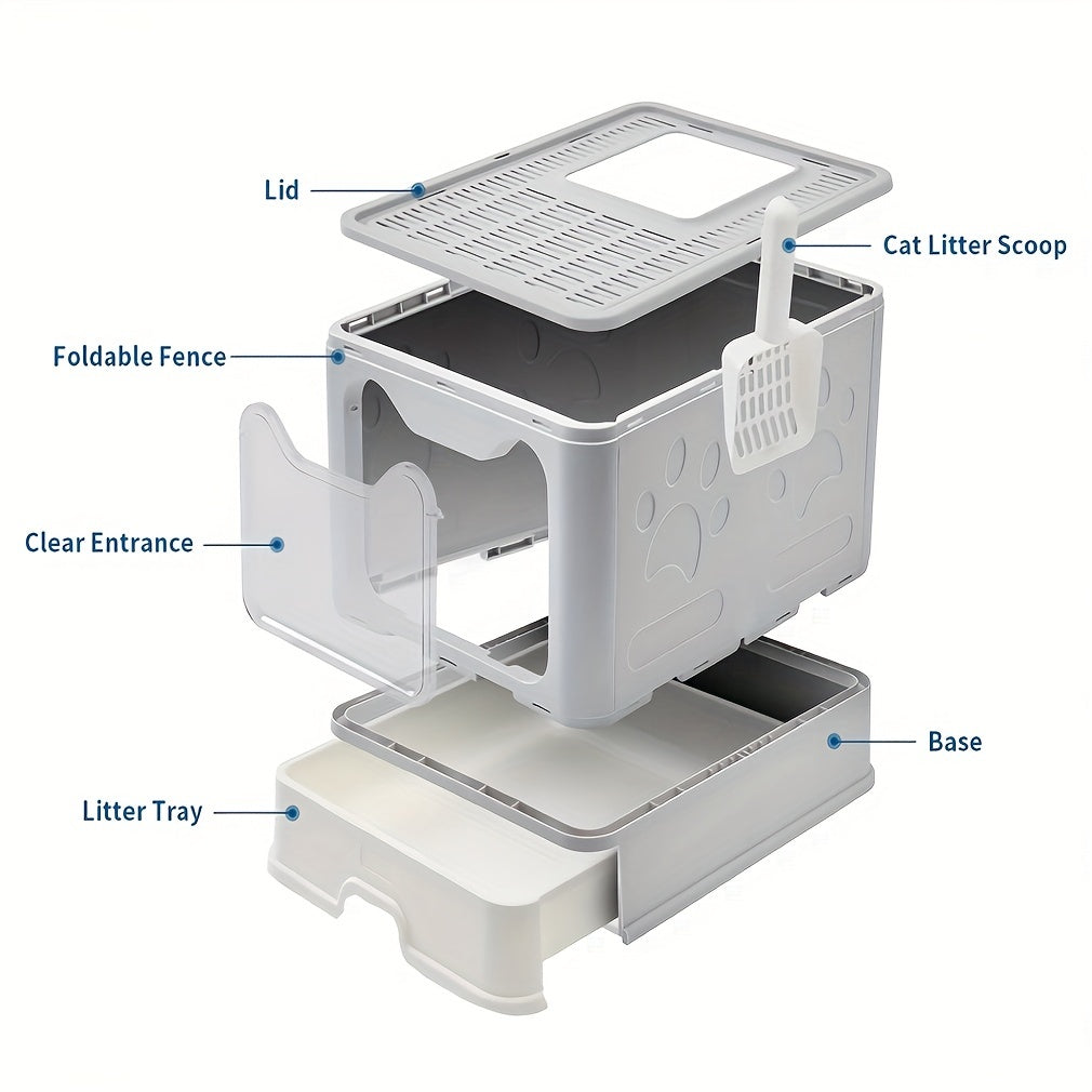 Odor-Control Cat Litter Box 22lbs Capacity