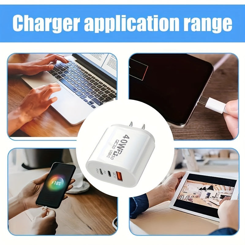 Fast Charging 40W USB C Wall Charger