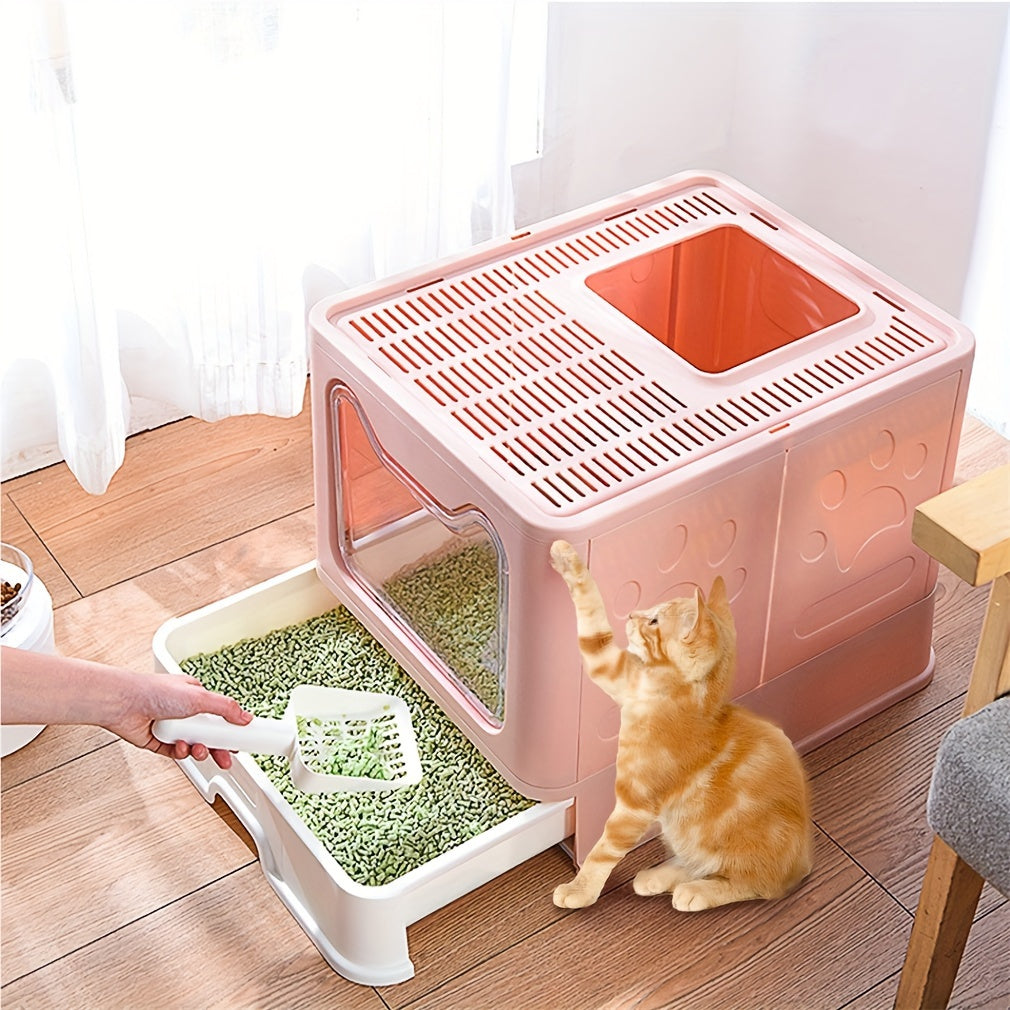 Odor-Control Cat Litter Box 22lbs Capacity