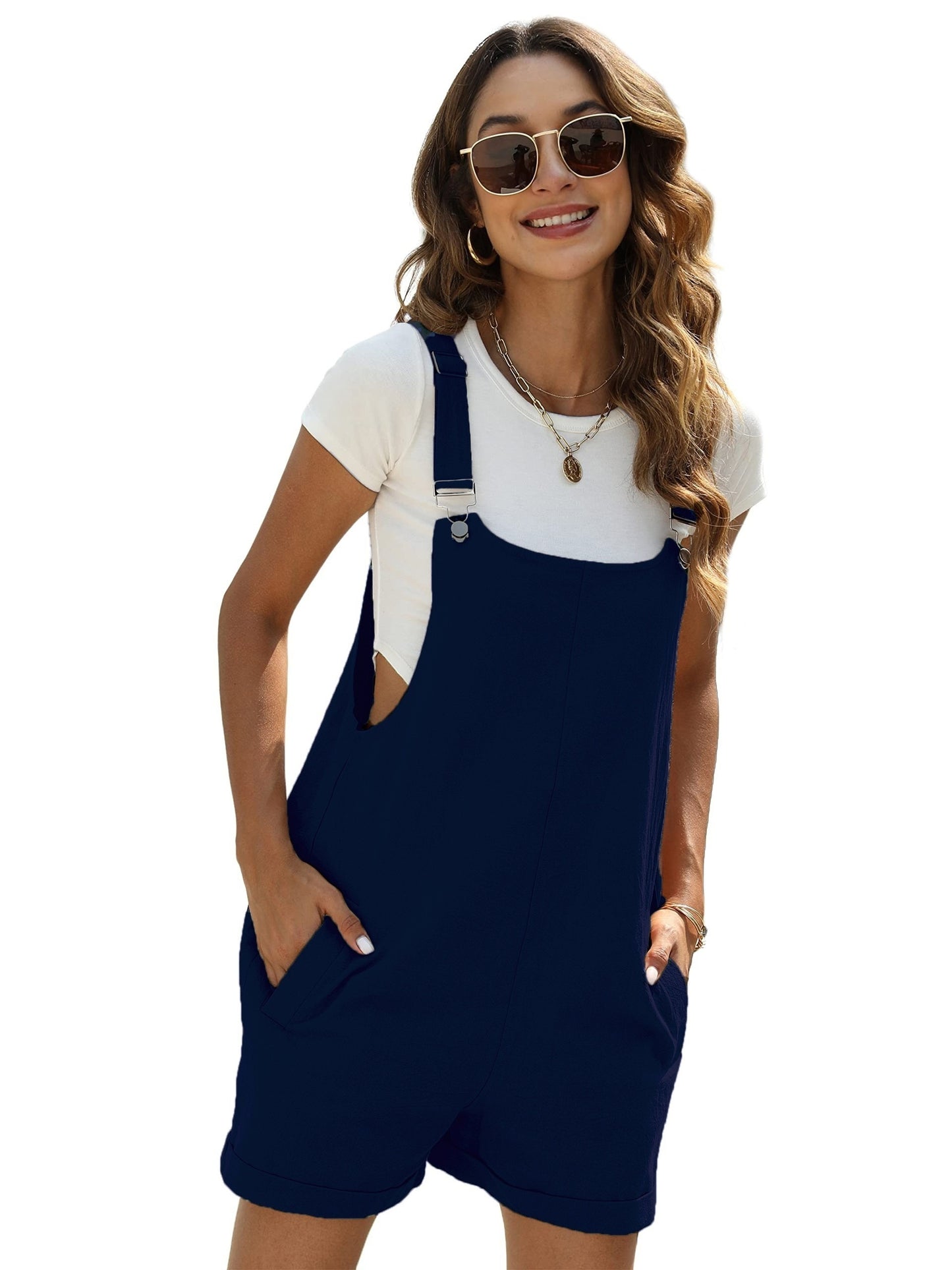 Comfy Linen Sleeveless Jumpsuit with Pockets