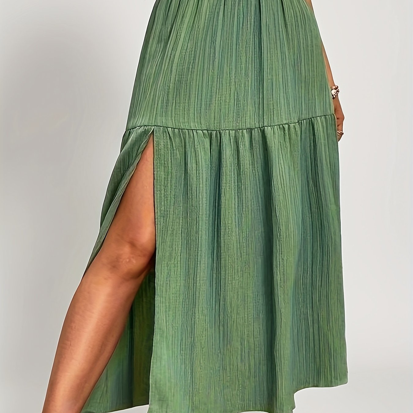 Women's High Slit Midi Skirt Casual Chic