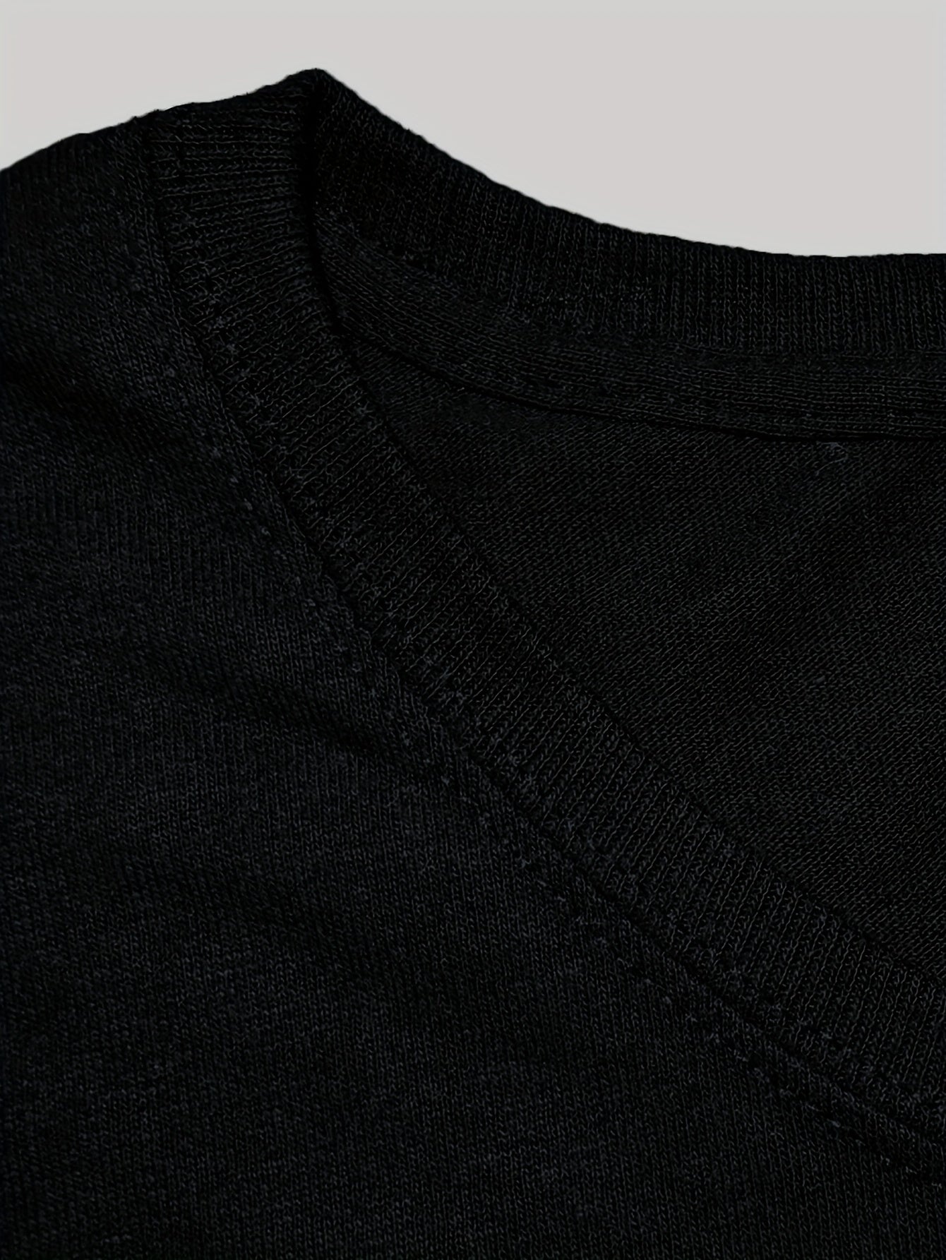 Black Cotton Tee with Bold Lettering